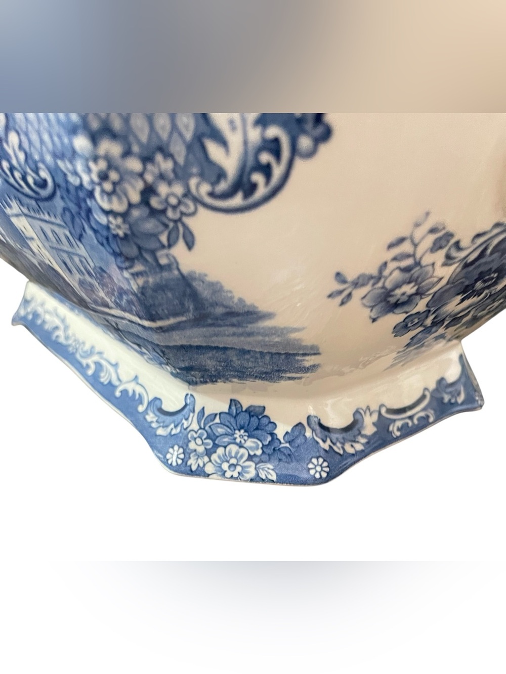 Vintage Johnson Bros "Old Britain Castles" Blue Ironstone Tureen Set- England - Picture 7 of 10